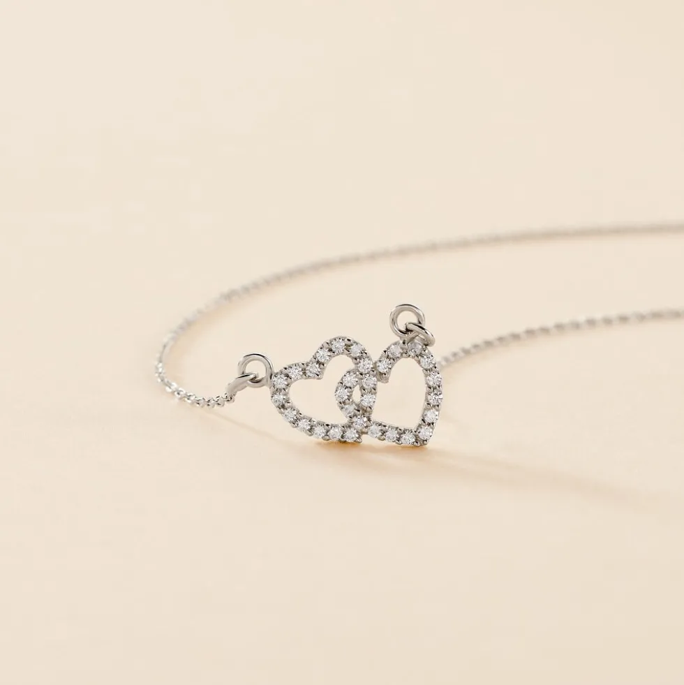 Collier Loving Argent Blanc Oxyde De Zirconium