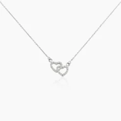 Collier Loving Argent Blanc Oxyde De Zirconium