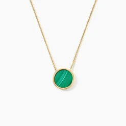 Collier Lucky Gems Or Jaune Malachite