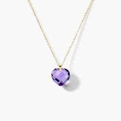 Collier Ludmille Or Jaune Amethyste