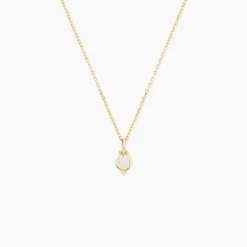 Collier Luminea Or Jaune Nacre Oxyde De Zirconium