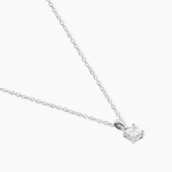 Collier Lyanna Argent Blanc Oxyde De Zirconium