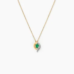 Collier Lydia Or Jaune Emeraude