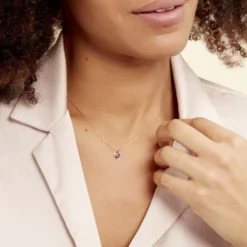 Collier Lydia Or Jaune Rubis