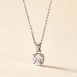 Collier Lynna Argent Blanc Oxyde De Zirconium