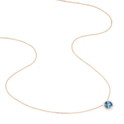 Collier Maeva Or Rose Topaze Et Oxyde De Zirconium
