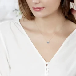 Collier Maeva Or Rose Topaze Et Oxyde De Zirconium