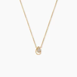 Collier Mahalya Plaqué Or Jaune Oxyde De Zirconium