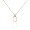 Collier Mahelia Argent Rose Oxyde De Zirconium