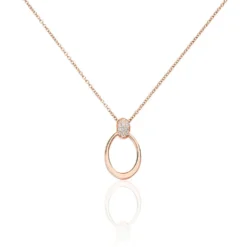 Collier Mahelia Argent Rose Oxyde De Zirconium