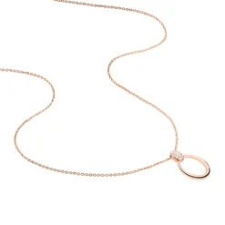 Collier Mahelia Argent Rose Oxyde De Zirconium