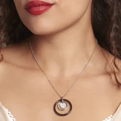 Collier Maia Argent Blanc Céramique Et Oxyde De Zirconium