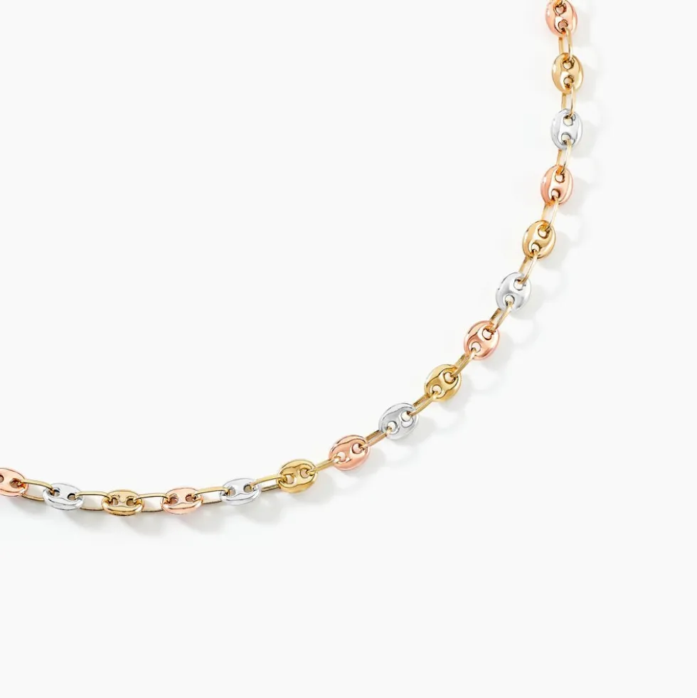 Collier Maille Dami Maille Grain De Cafe Or Tricolore
