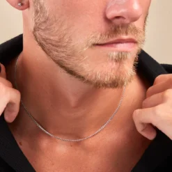 Collier Maille Piato Argent Blanc