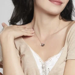 Collier Malee Argent Blanc Céramique Et Oxyde De Zirconium
