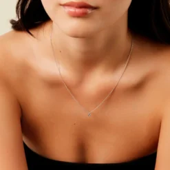 Collier Marciana Argent Blanc Oxyde De Zirconium