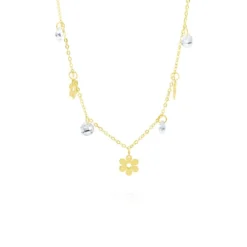 Collier Marganita Or Jaune Oxyde De Zirconium