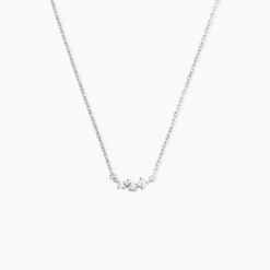 Collier Mariko Argent Blanc Oxyde De Zirconium