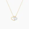 Collier Marineta Or Jaune Oxyde De Zirconium