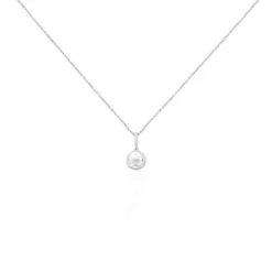 Collier Mathie Argent Blanc Perle De Culture Et Oxyde De Zirconium
