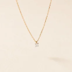 Collier Mei Or Jaune Diamant