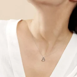Collier Melesine Or Blanc Diamant