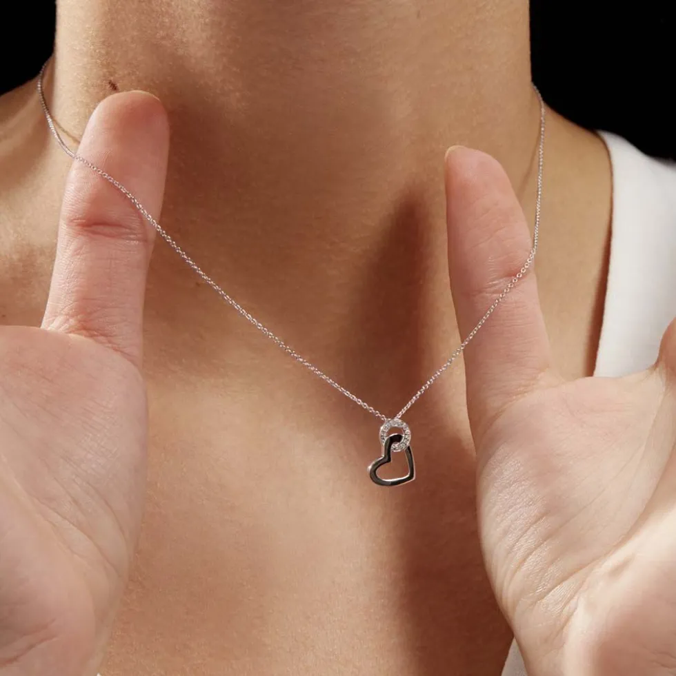 Collier Melesine Or Blanc Diamant