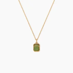 Collier Memory Plaqué Or Jaune Aventurine