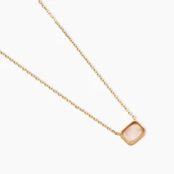 Collier Memory Plaqué Or Jaune Quartz