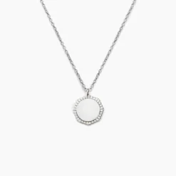 Collier Meralie Argent Blanc