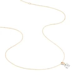 Collier Micheline Or Bicolore Oxyde De Zirconium