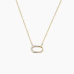 Collier Minimalist Chic Or Jaune Oxyde De Zirconium