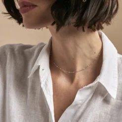 Collier Molly Argent Blanc