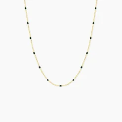 Collier Molly Argent Jaune