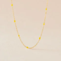 Collier Molly Argent Jaune