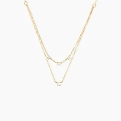 Collier Mordikai Or Jaune Oxyde De Zirconium