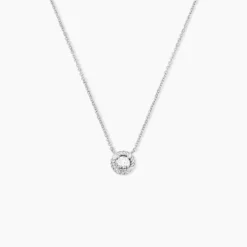 Collier Mori Argent Oxyde De Zirconium