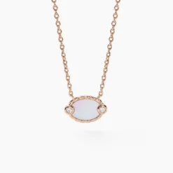 Collier Muse Argent Rose Nacre Oxyde De Zirconium