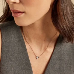 Collier Muse Argent Rose Nacre Oxyde De Zirconium
