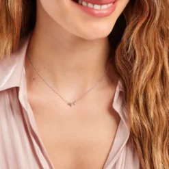 Collier Myrna Argent Blanc Oxyde De Zirconium