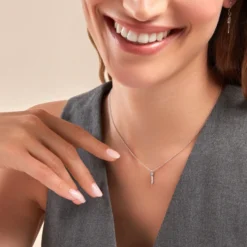 Collier Nahara Argent Blanc Oxyde De Zirconium