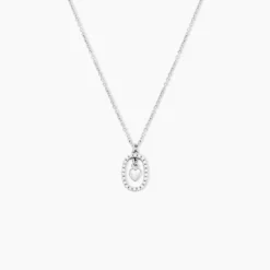 Collier Naly Argent Blanc Oxyde De Zirconium