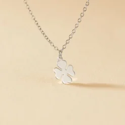 Collier Naomie Argent Blanc