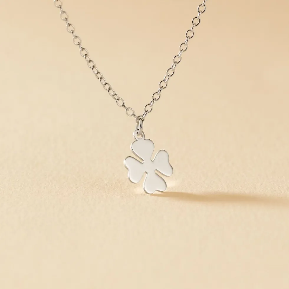 Collier Naomie Argent Blanc