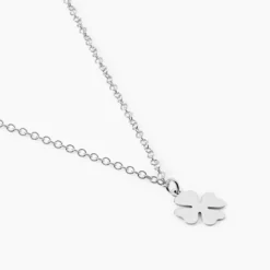 Collier Naomie Argent Blanc