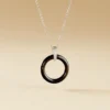 Collier Natacha Cera Argent Blanc Céramique Et Oxyde De Zirconium