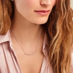 Collier Naura Argent Blanc Oxyde De Zirconium