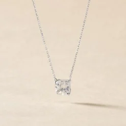 Collier Naziha Or Blanc Oxyde De Zirconium