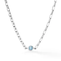 Collier Nexus Argent Blanc Oxyde De Zirconium