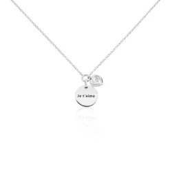 Collier Nikoline Argent Blanc Oxyde De Zirconium